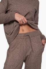 Tkees Sweater Pants - Heather Brown