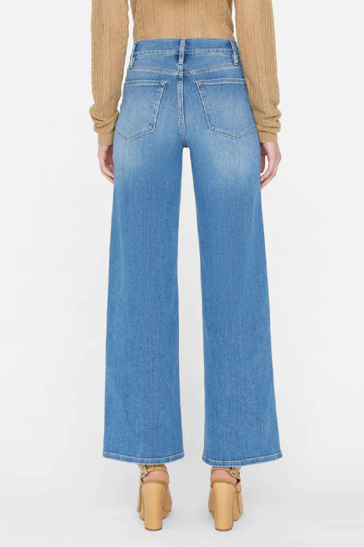 Frame Le Slim Palazzo Jeans - Drizzle