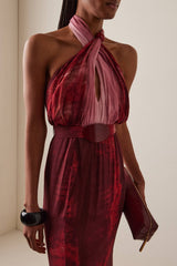 Silvia Tcherassi Raisa Dress - Degraded Red