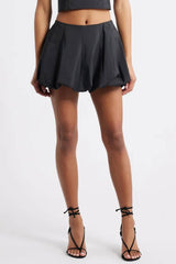 LoveShackFancy Georgeanne Bubble Mini Skirt - Black