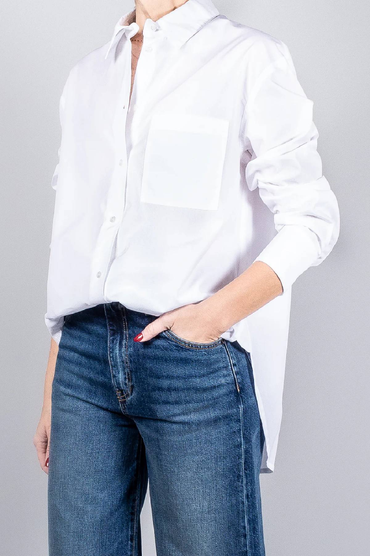 Loulou de Saison Lee Shirt With Embroidery - White