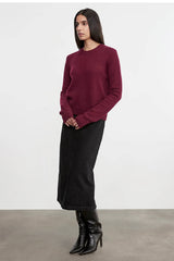 Enza Costa Cashmere Easy Long Sleeve Crew - Barolo