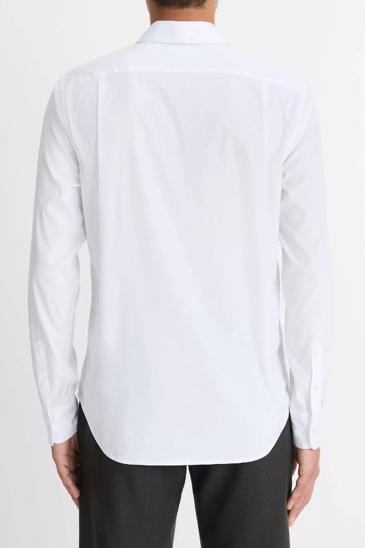 Vince Men's Stretch Cotton Poplin Shirt - White