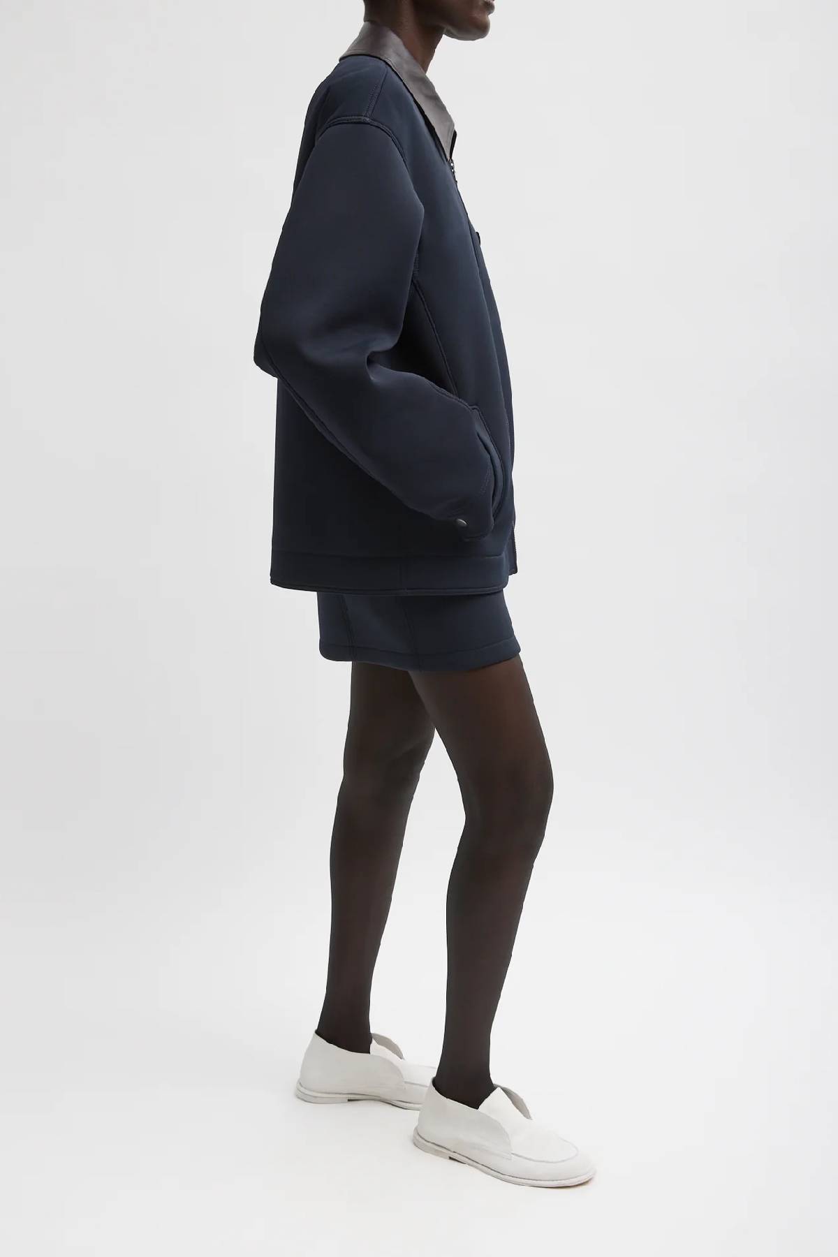 Tibi Bonded Twill Unisex Workmen Jacket - Navy