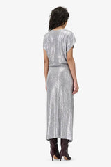 Iro Tyzio Lurex Skirt - Grey Lurex