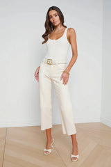 L'AGENCE Nica Scoop neck Bodysuit - Ivory