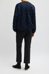 Tibi Cozy Quilting Sweatshirt - Navy