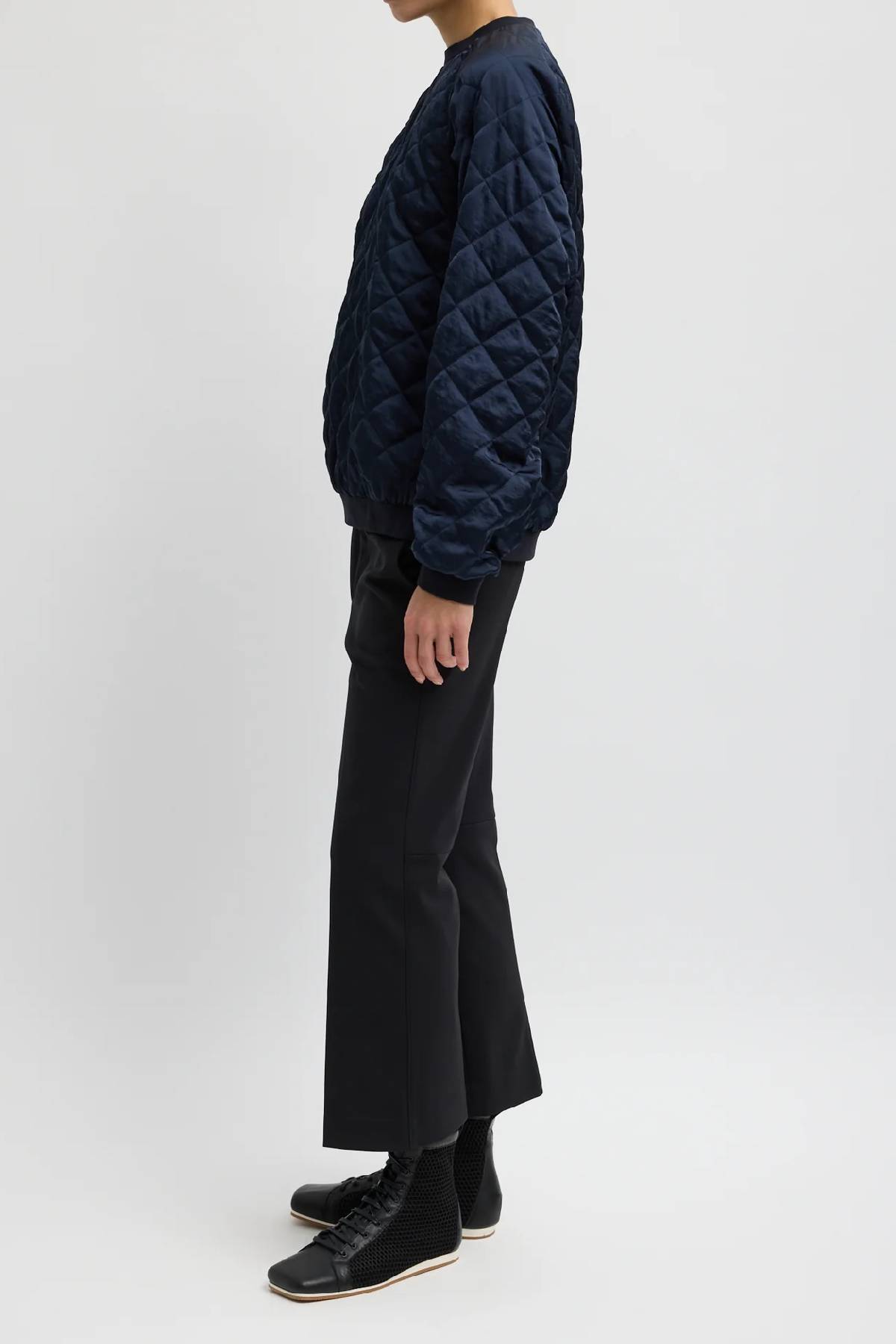 Tibi Cozy Quilting Sweatshirt - Navy