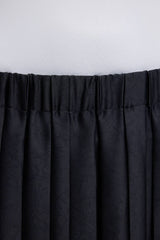 Tibi Feather Weight Pleated Pull On Skirt - Black