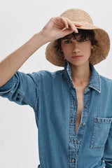 Rag & Bone Crochet Bucket Hat - Natural