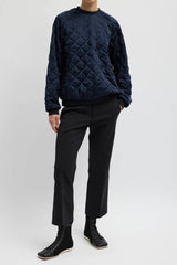 Tibi Cozy Quilting Sweatshirt - Navy
