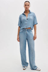 Rag & Bone Miramar Slink Wide Leg Pull On Pant - Murray