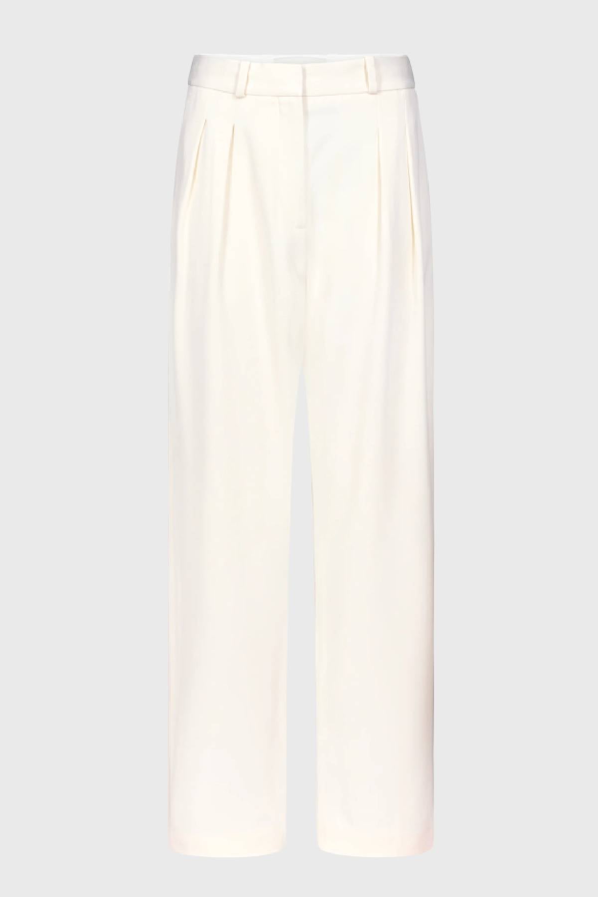 Loulou de Saison Alio Pleated Tailored Pants - Ivory