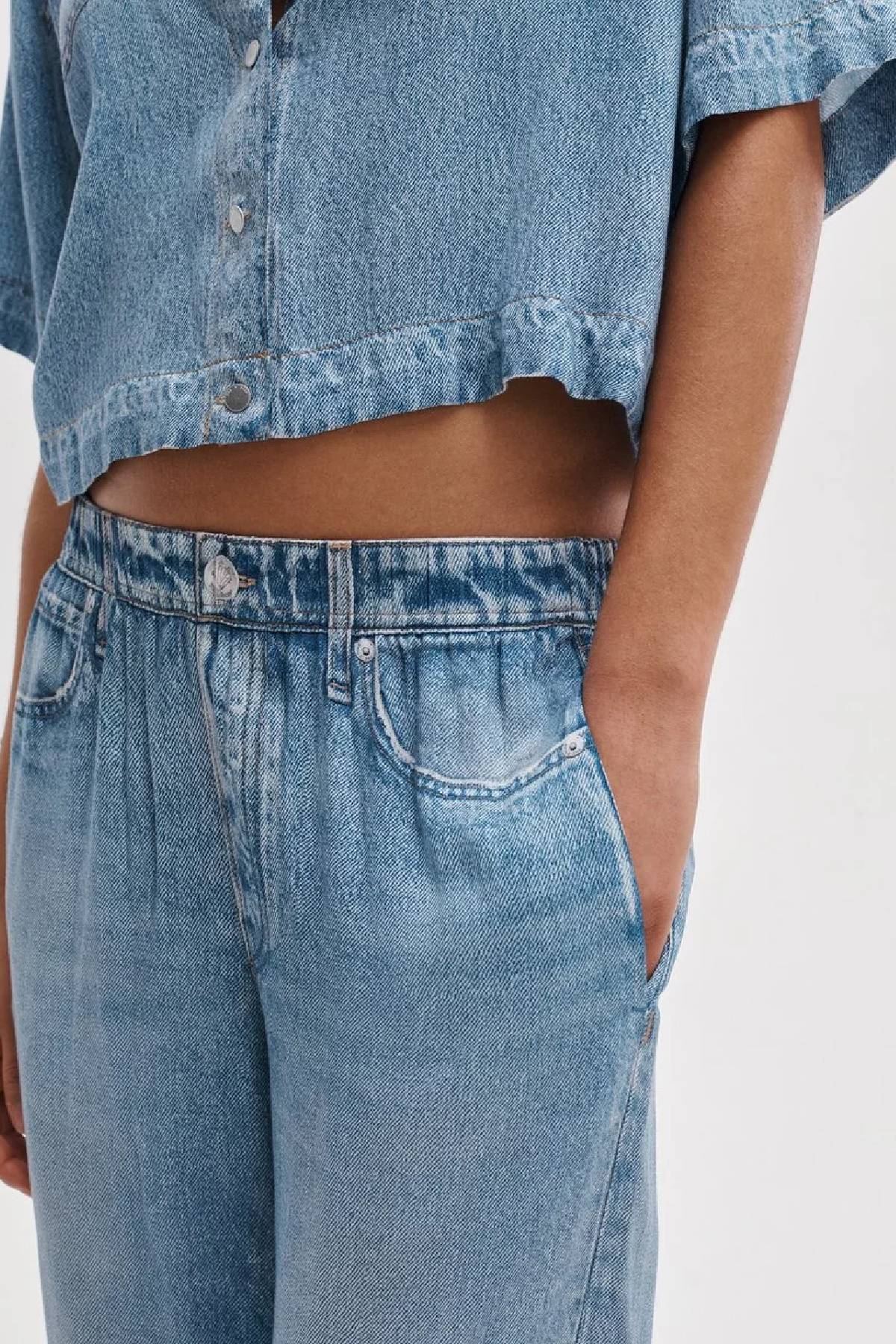 Rag & Bone Miramar Slink Wide Leg Pull On Pant - Murray