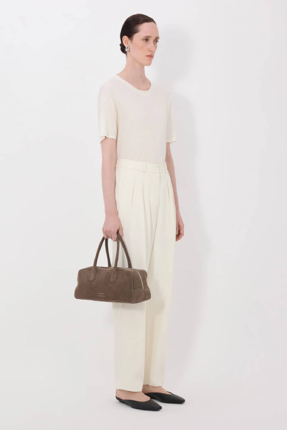 Loulou de Saison Alio Pleated Tailored Pants - Ivory