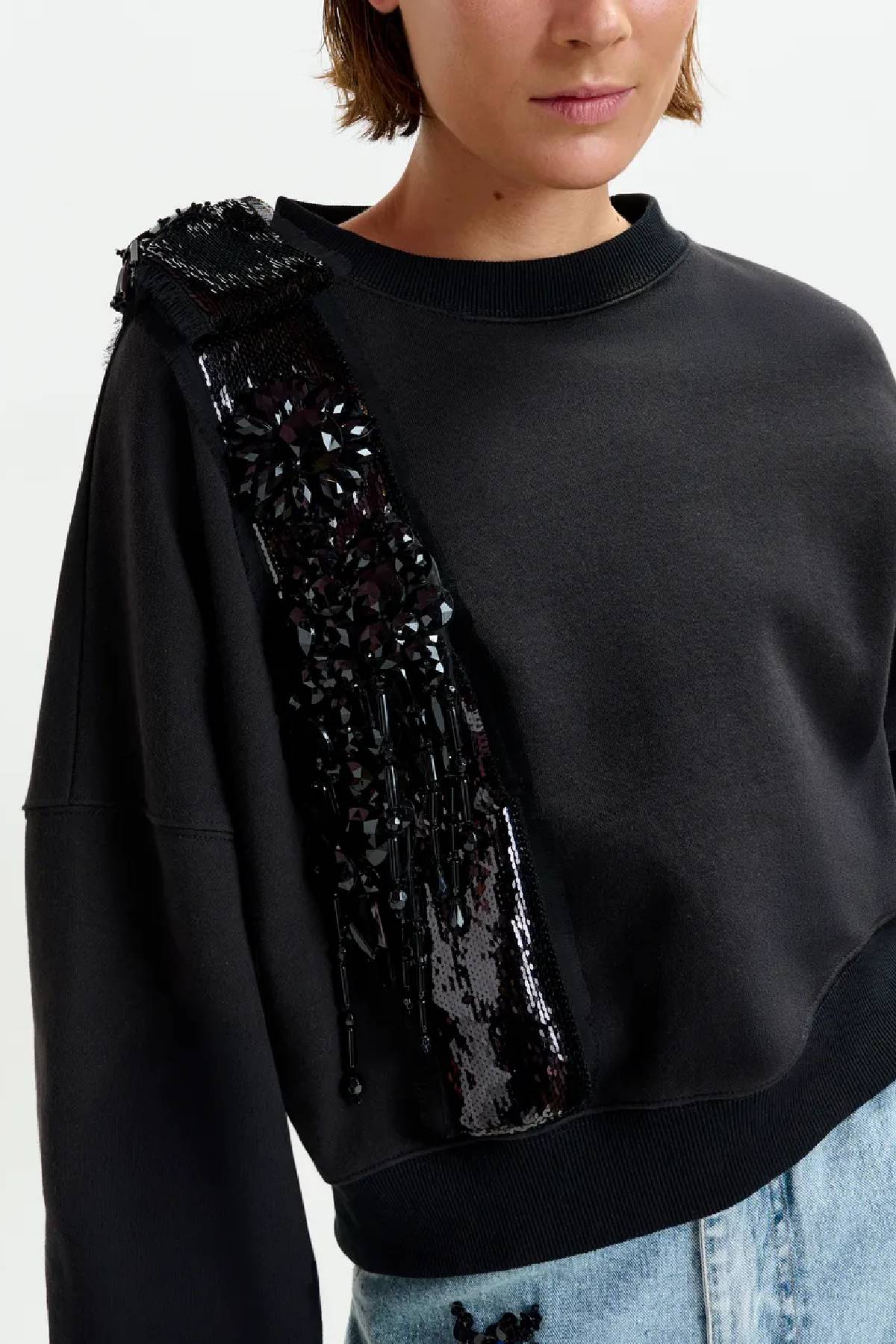 Essentiel Antwerp Ijoux Embroidered Sweatshirt - Black