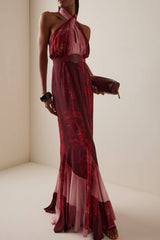 Silvia Tcherassi Raisa Dress - Degraded Red
