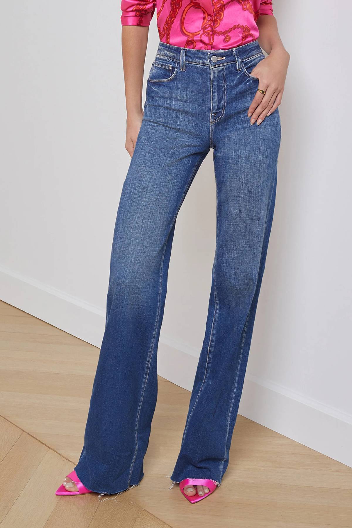 L'AGENCE Scottie Wide Leg Jean - Hasting