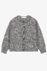 Iro Hassia Tweed Bomber - Black/ White / Lurex