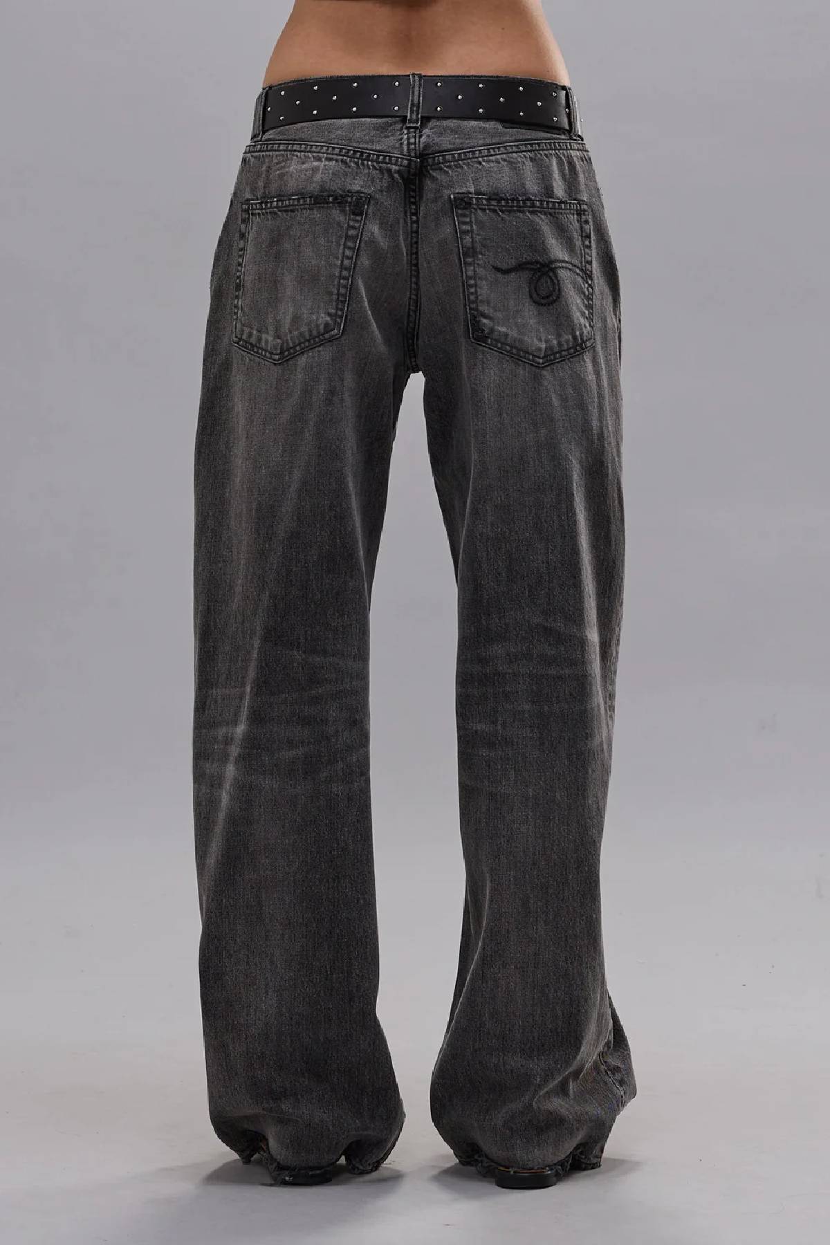 R13 D'Arcy Loose Jean - Polaris Black