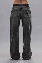 R13 D'Arcy Loose Jean - Polaris Black