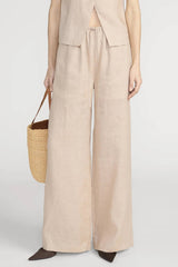Frame The Linen Lounge Pant - Flax