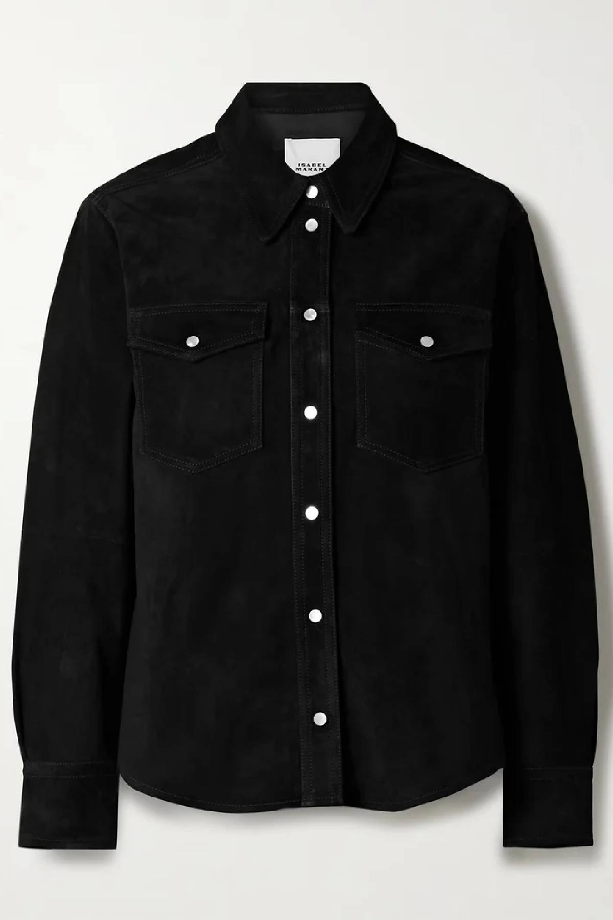 Isabel Marant Delcia Suede Shirt - Black