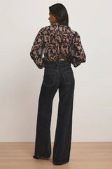 Veronica Beard Hickory Blouse - Black Multi