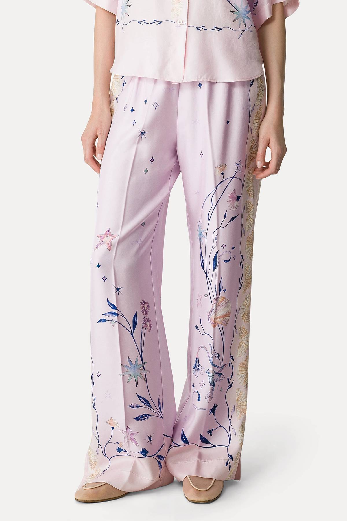Forte Forte “Deliverance” Print Twill Stretch Trousers - Sweet