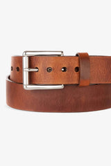 Men's Brave Leather Ltd Classic Belt - Brandy Bridle/ Silver