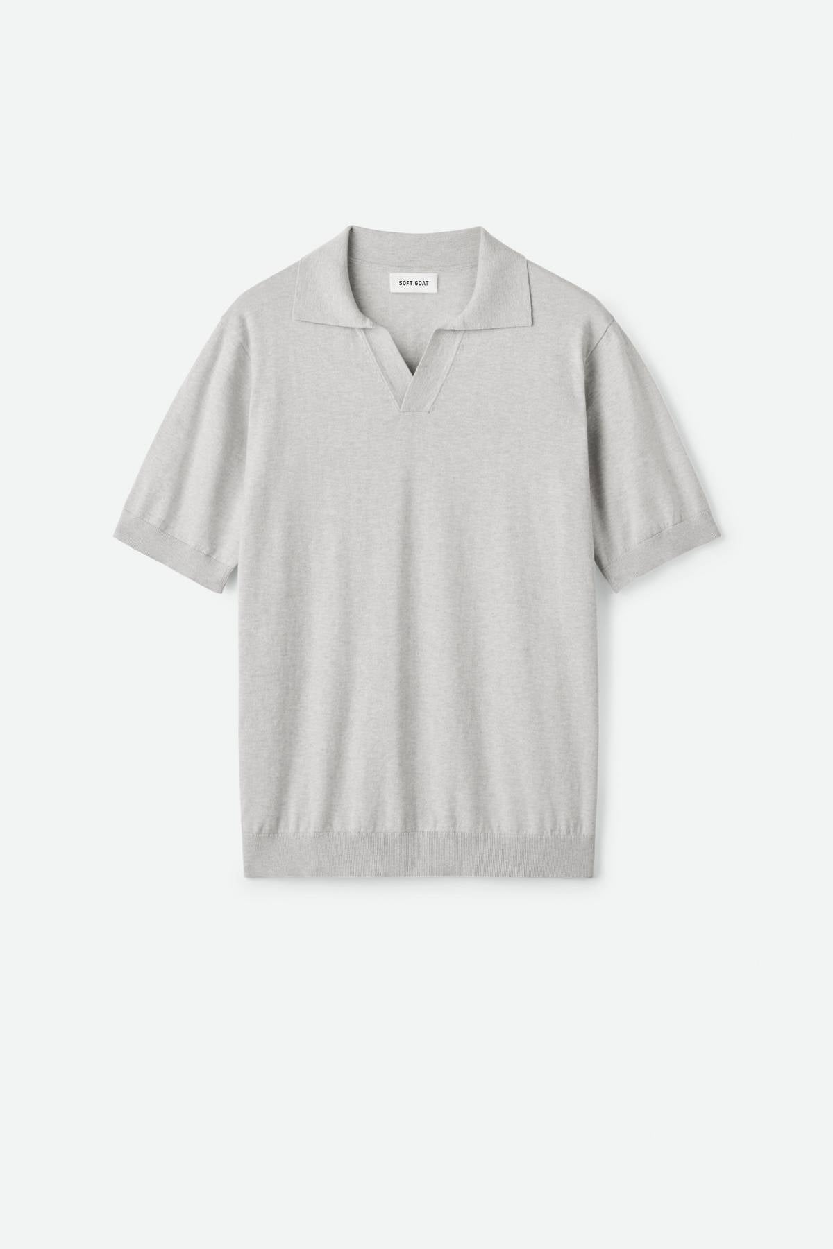 Soft Goat Men's Pique Shirt - Light Grey