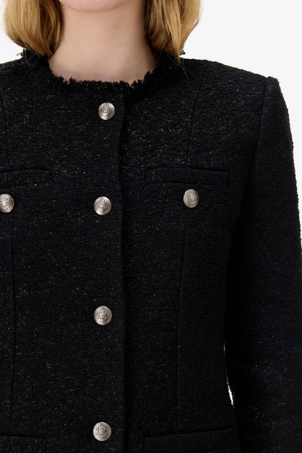 Iro Tineli Buttoned Jacket - Shiny Black