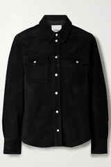Isabel Marant Delcia Suede Shirt - Black