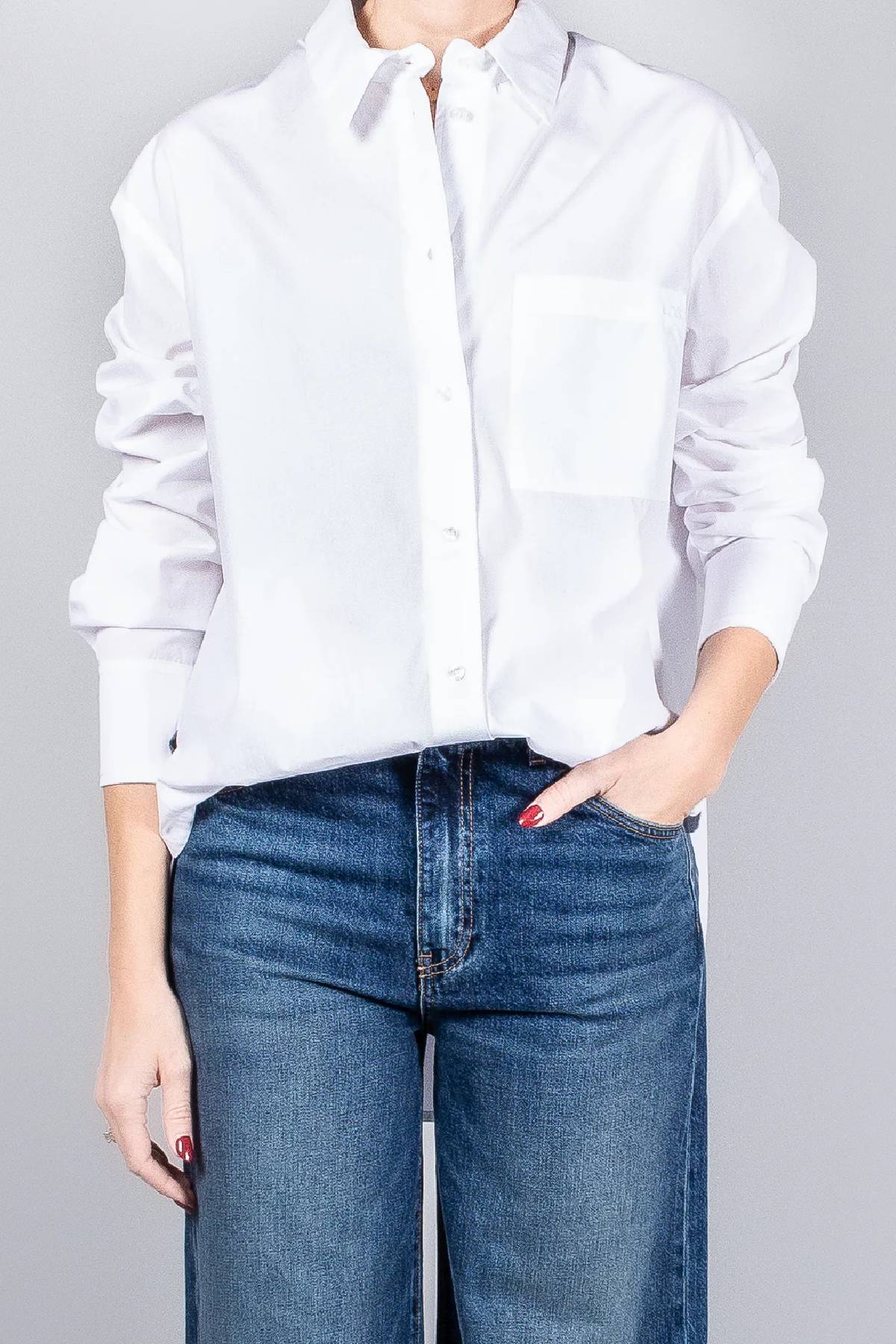Loulou de Saison Lee Shirt With Embroidery - White