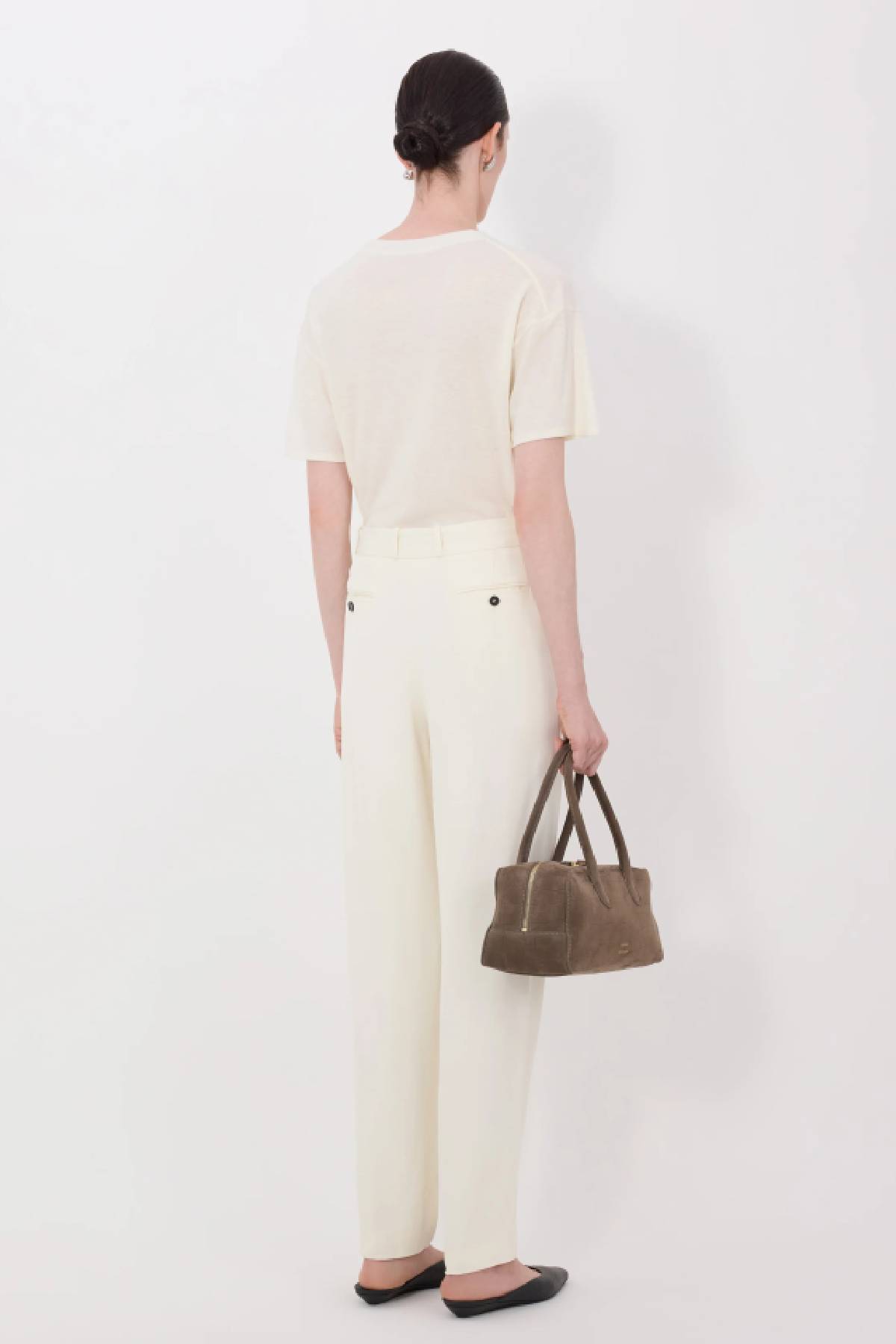 Loulou de Saison Alio Pleated Tailored Pants - Ivory