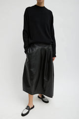 Tibi Anna Merino Wool Cut out Racerback Pullover - Black