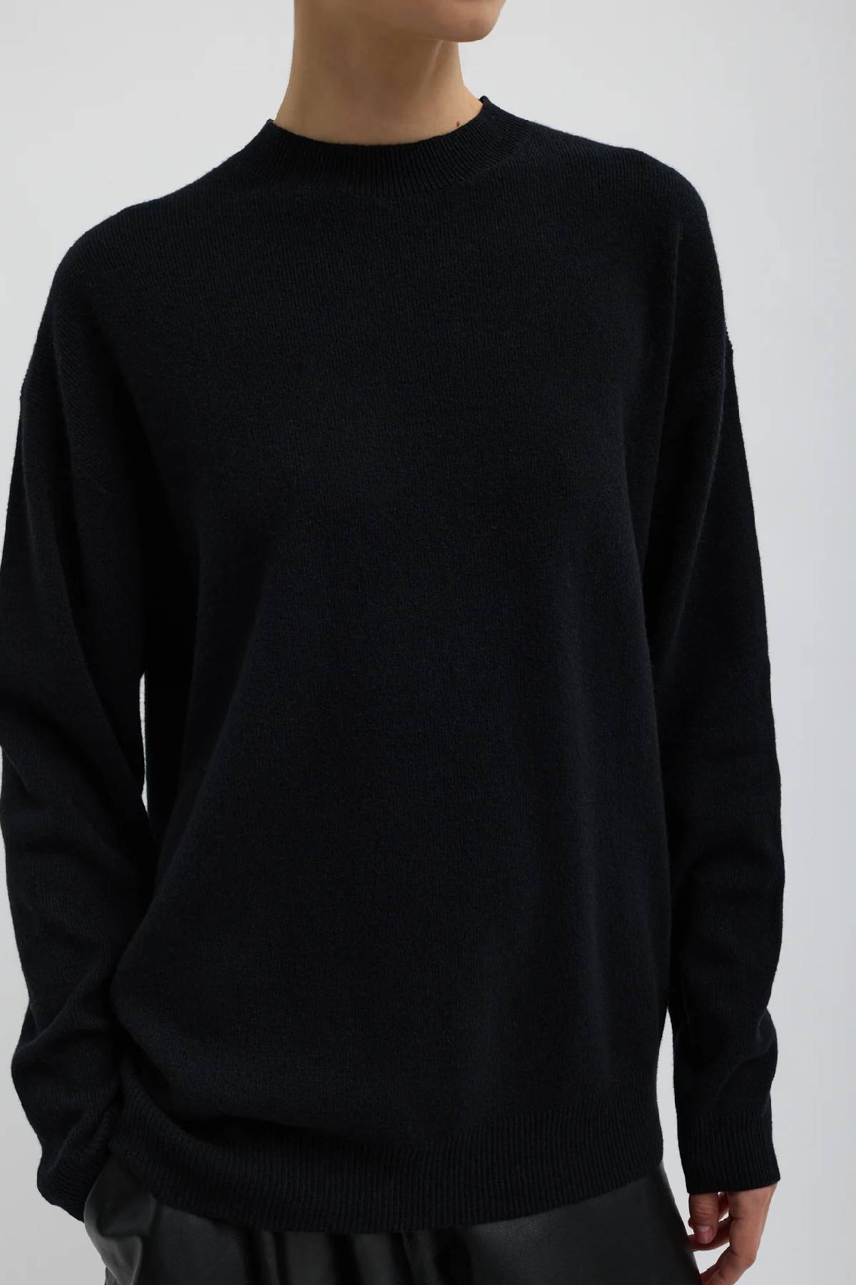 Tibi Anna Merino Wool Cut out Racerback Pullover - Black
