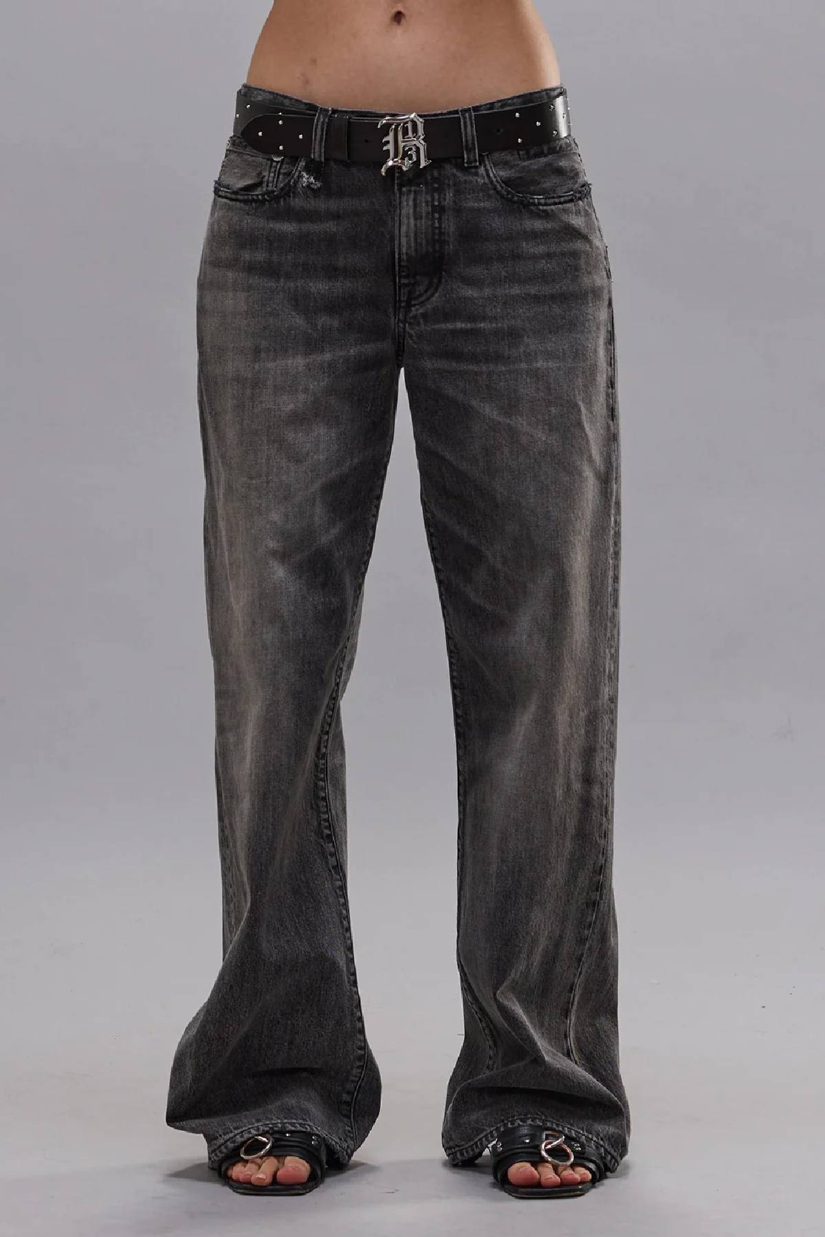 R13 D'Arcy Loose Jean - Polaris Black
