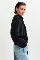 Essentiel Antwerp Ijoux Embroidered Sweatshirt - Black