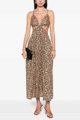 Zimmermann Wanderlust Braid Trim Dress - Leopard