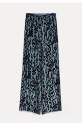 Forte Forte "Moiré" Print Velvet Pants - Stone