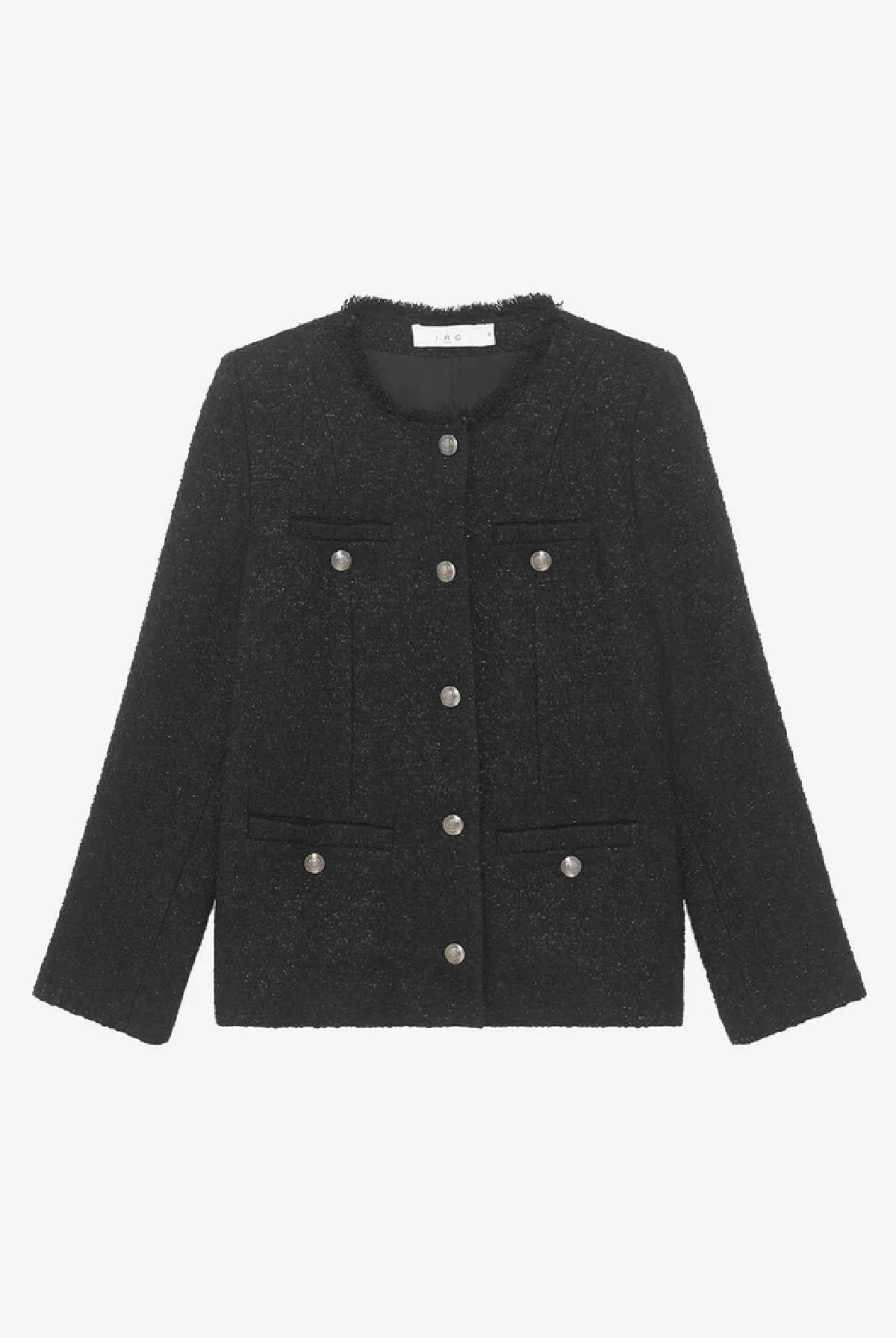 Iro Tineli Buttoned Jacket - Shiny Black