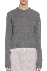 Enza Costa Cashmere Easy Long Sleeve Crew - Thunder
