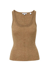 Veronica Beard Birke Merino Wool Tank Top - Dark Khaki