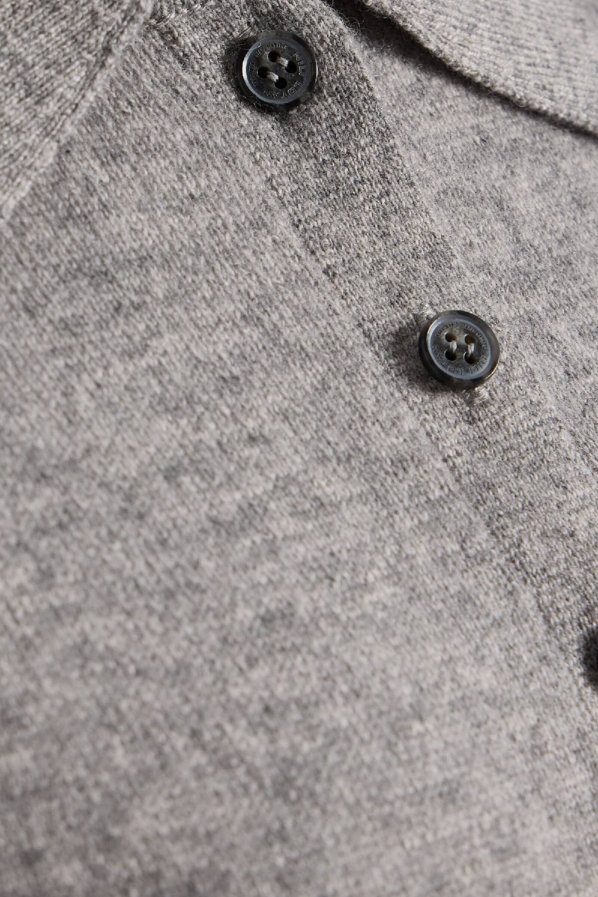 Nili Lotan Prescott Sweater Polo - Heather Grey