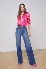 L'AGENCE Scottie Wide Leg Jean - Hasting