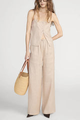 Frame The Linen Lounge Pant - Flax