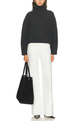 Nili Lotan Omaira Sweater - Dark Charcoal Melange