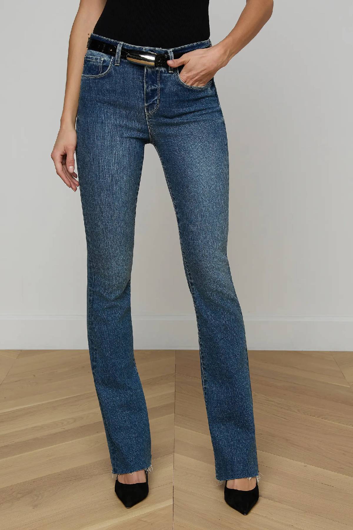 L'AGENCE Ruth Straight Leg Jean - Fair Oak