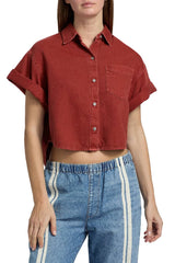 Rag & Bone Marin Short Sleeve Top - Sienna Stone